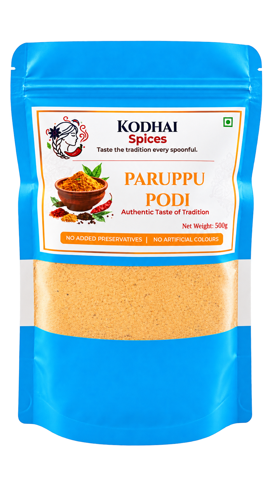 Kodhai Spices Paruppu Podi pouch